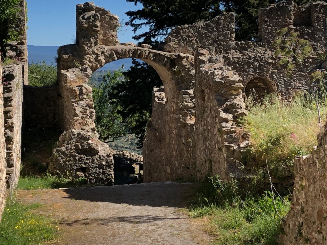 Photograph of Mystras Castle From the Personal Collection of Helene and Zaf