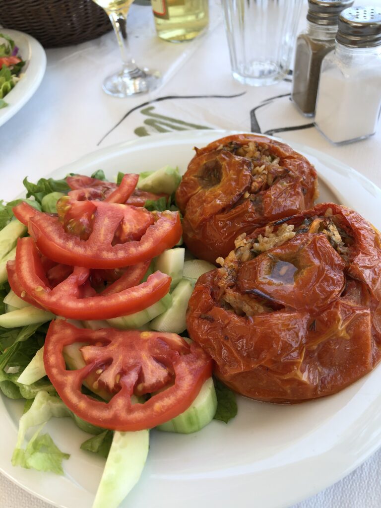 Stuffed Tomatoes used in Greek pasta dishes